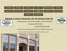 Tablet Screenshot of dustersrestaurant.com